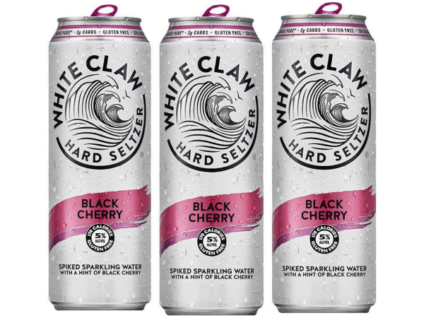 3 x White Claw Black Cherry Hard Seltzer (19.2oz) Hot on Sale