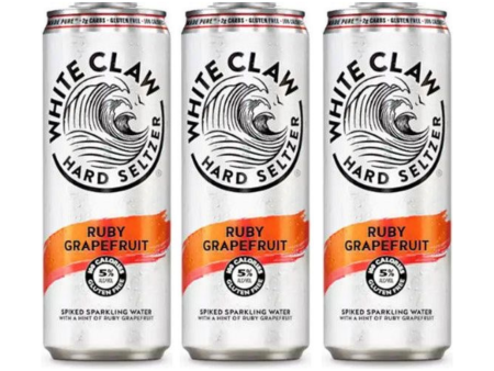 3 x White Claw Ruby Grapefruit Hard Seltzer (19.2oz) Supply