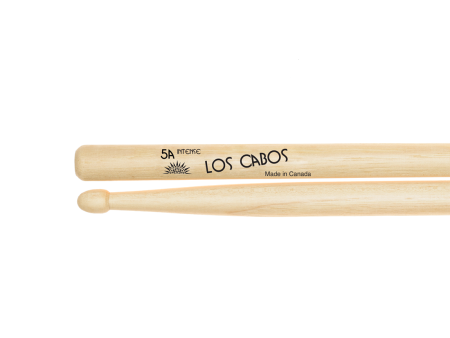 Los Cabos 5A Intense Hickory Wood Tip Drumsticks Hot on Sale