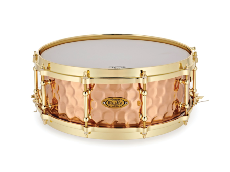 Worldmax 14  x 6.5  Bronze Hammered Shell Snare Drum - Brass Hardware Online Hot Sale