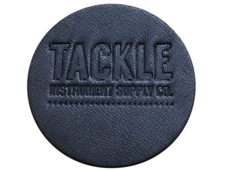 TACKLE - LARGE LEATHER BASS DRUM PATCH - BLACK Sale