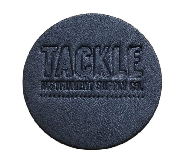 TACKLE - LARGE LEATHER BASS DRUM PATCH - BLACK Sale