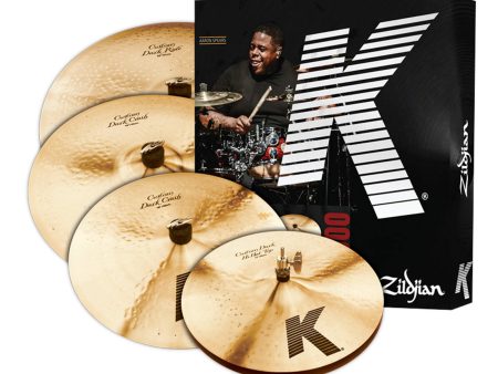 Zildjian K CUSTOM DARK CYMBAL SET (14  HI-HATS, 16  CRASH, 18  CRASH, 20  RIDE) Fashion