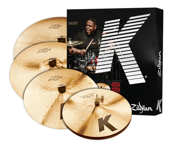 Zildjian K CUSTOM DARK CYMBAL SET (14  HI-HATS, 16  CRASH, 18  CRASH, 20  RIDE) Fashion