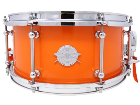 Dunnett Classic 14  x 6.5  Orange Carbon Steel Snare Drum -  Tangi  Sale