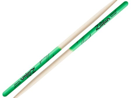 Zildjian Super 7A Maple Green Dip Drum Sticks on Sale