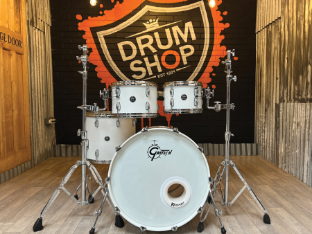 Ex-Demo Hire Gretsch Renown 4-piece Shell Pack in White Satin Online Hot Sale