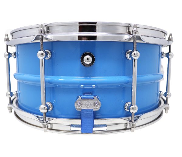 Dunnett Classic 14  x 6.5  2N Carbon Steel Snare Drum - Cera Blue For Cheap