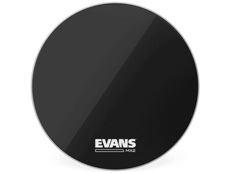 Evans MX2 16  Black Marching Bass Drum Head Online Hot Sale