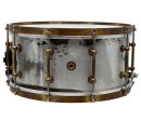 Ebenor Percussion 14  x 7  Heavy Feather Aluminium Snare Drum w  Raw Bronze Hardware and Protection Racket SD Case Sale