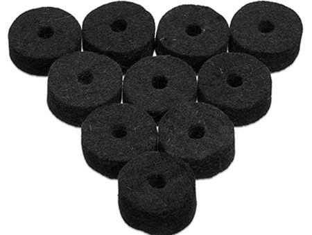 Ahead JET BLACK WOOL CYMBAL FELTS 10 PACK 1.5 X.5  Fashion