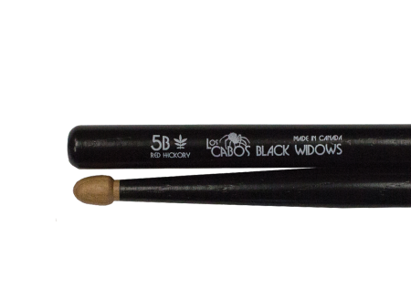 Los Cabos 5B Black Widow Red Hickory Wood Tip Drumsticks For Discount